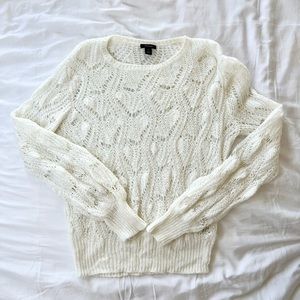 Halogen Lightweight Sweater — Cream, M